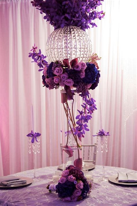 cheap purple centerpieces